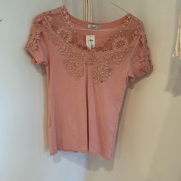 Never worn pink shirt with sparkles - Picture 1 of 6